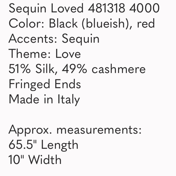 Gucci LOVED Cashmere Sequin Scarf New - Picture 8 of 15